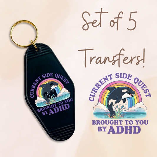 Current Side Quest UV DTF (MOTEL KEYCHAIN)