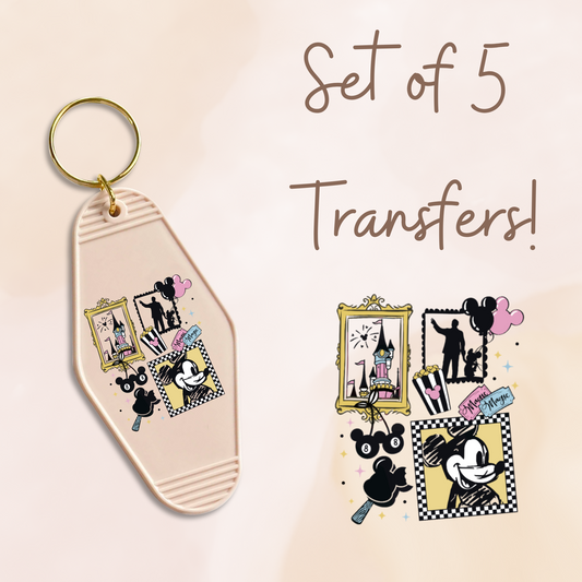 Mouse Checkered Frame UV DTF (MOTEL KEYCHAIN)