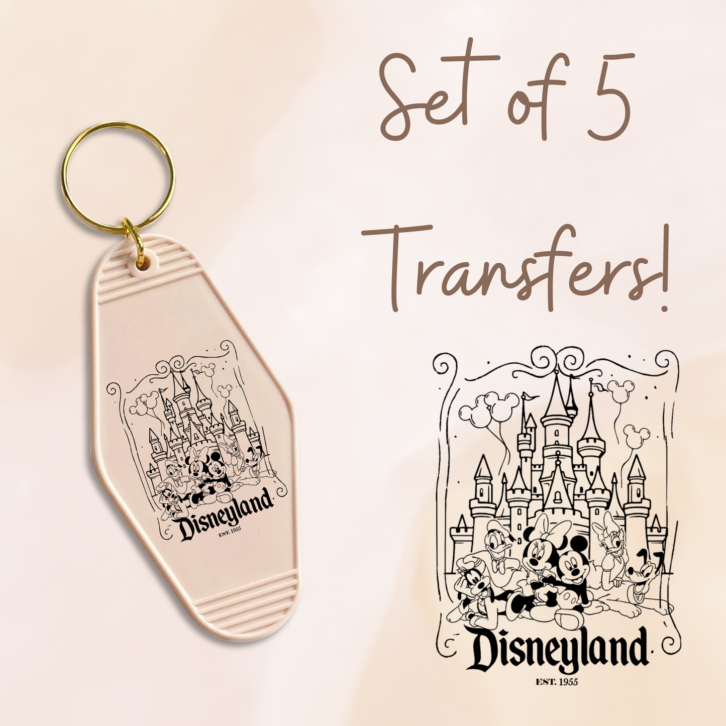 Enchanted Land Characters UV (MOTEL KEYCHAIN)