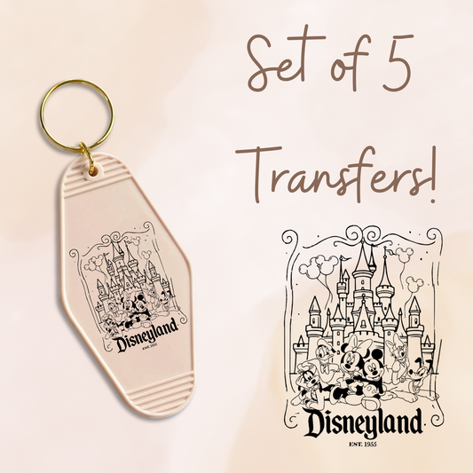 Enchanted Land Characters  UV (MOTEL KEYCHAIN)