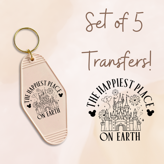 Happy Place  UV DTF (MOTEL KEYCHAIN)
