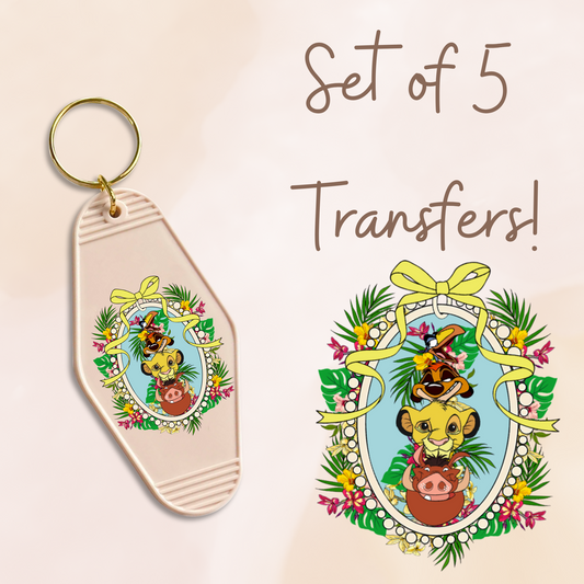 Lion and Friends Frame UV DTF (MOTEL KEYCHAIN)