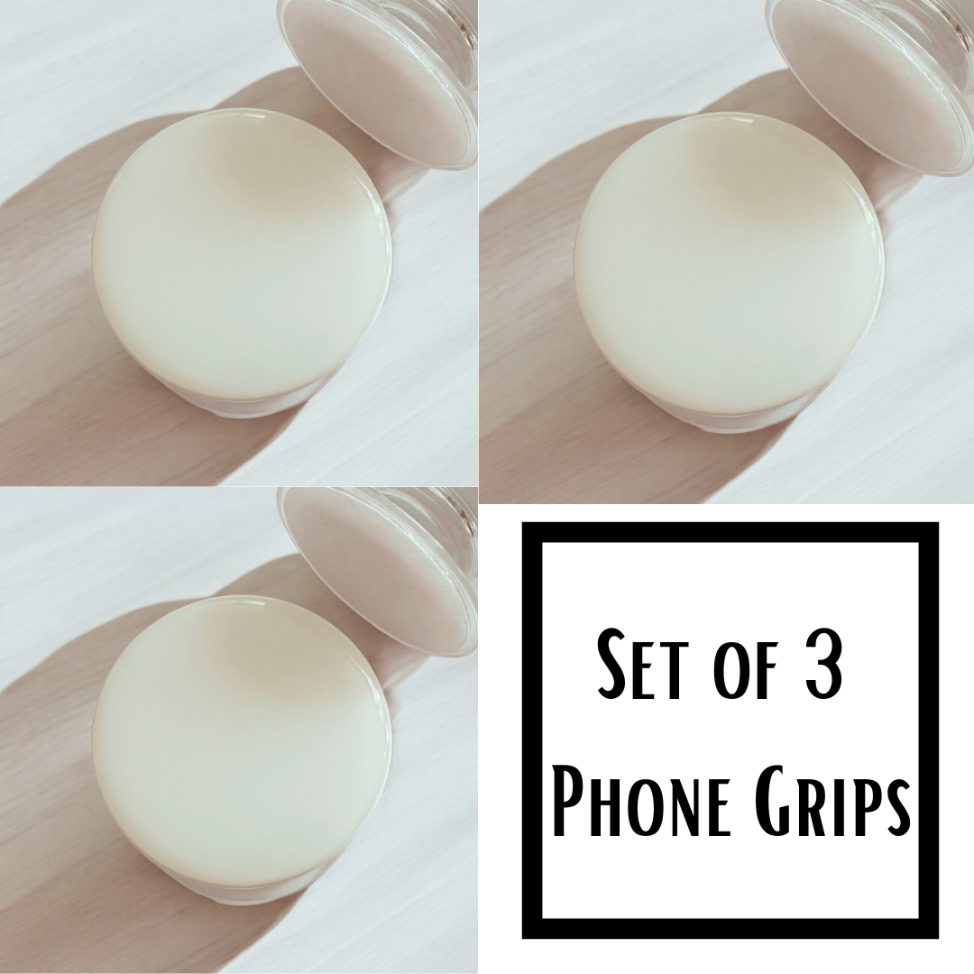 BLANK PHONE GRIP White