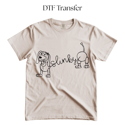 Springy Dog Single Color DTF Transfer