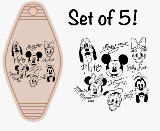 Mouse Friends Signature UV DTF (MOTEL KEYCHAIN)