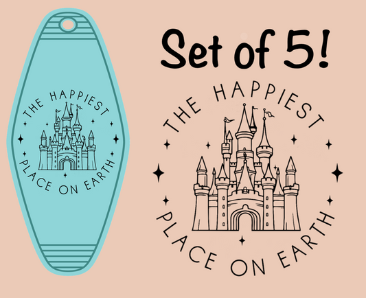 Happiest Place Black UV (MOTEL KEYCHAIN)