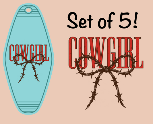 Cowgirl Bow UV DTF (MOTEL KEYCHAIN)
