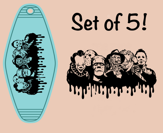 Horror Monsters Black UV DTF (MOTEL KEYCHAIN)