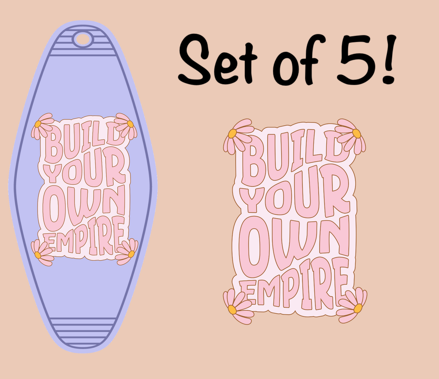 Build Your Own Empire MOTEL KEYCHAIN Transfer LAST CHANCE