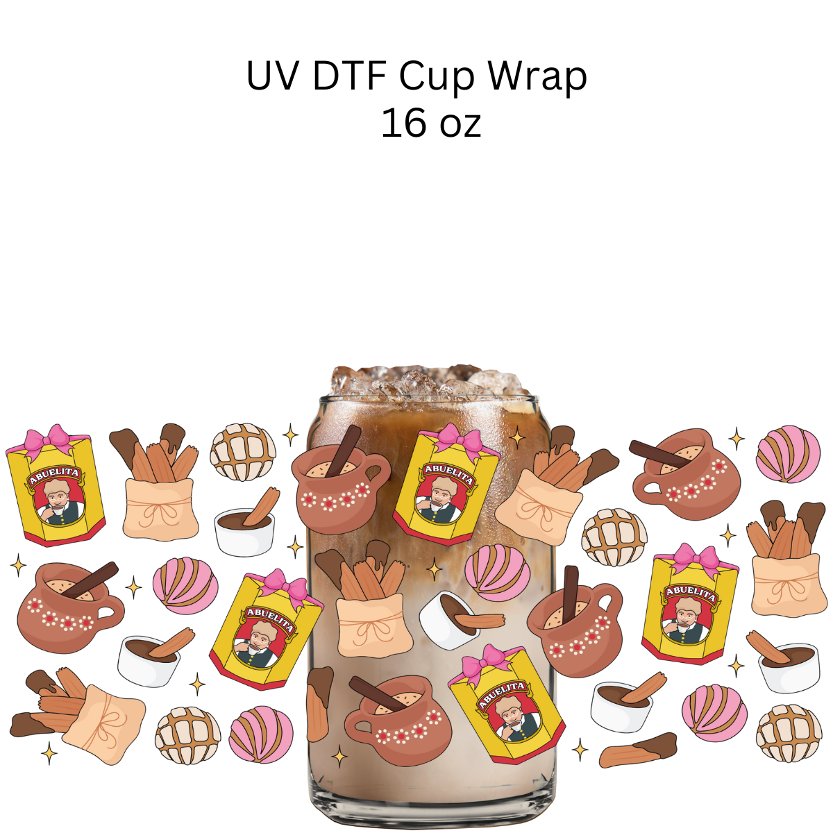 Chocolate Abu Season UV DTF Cup Wrap