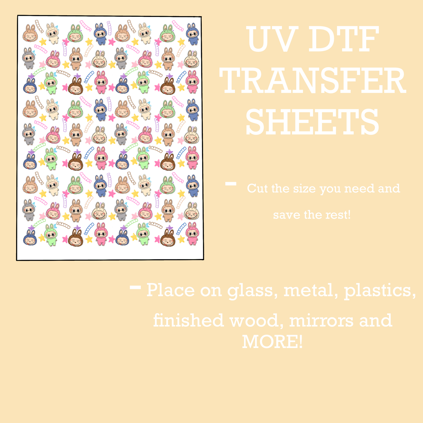 Bubu Face UV DTF SHEET