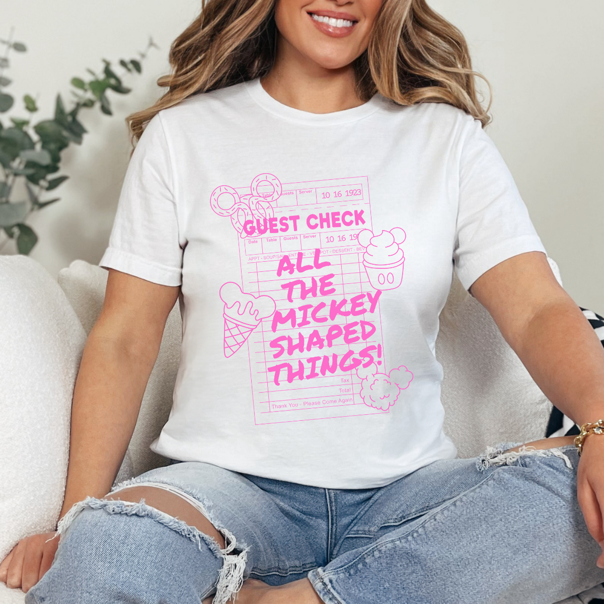 Mouse Shaped Snacks Pink Single DTF Transfer