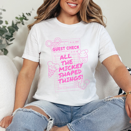 Mouse Shaped Snacks Pink Single DTF Transfer