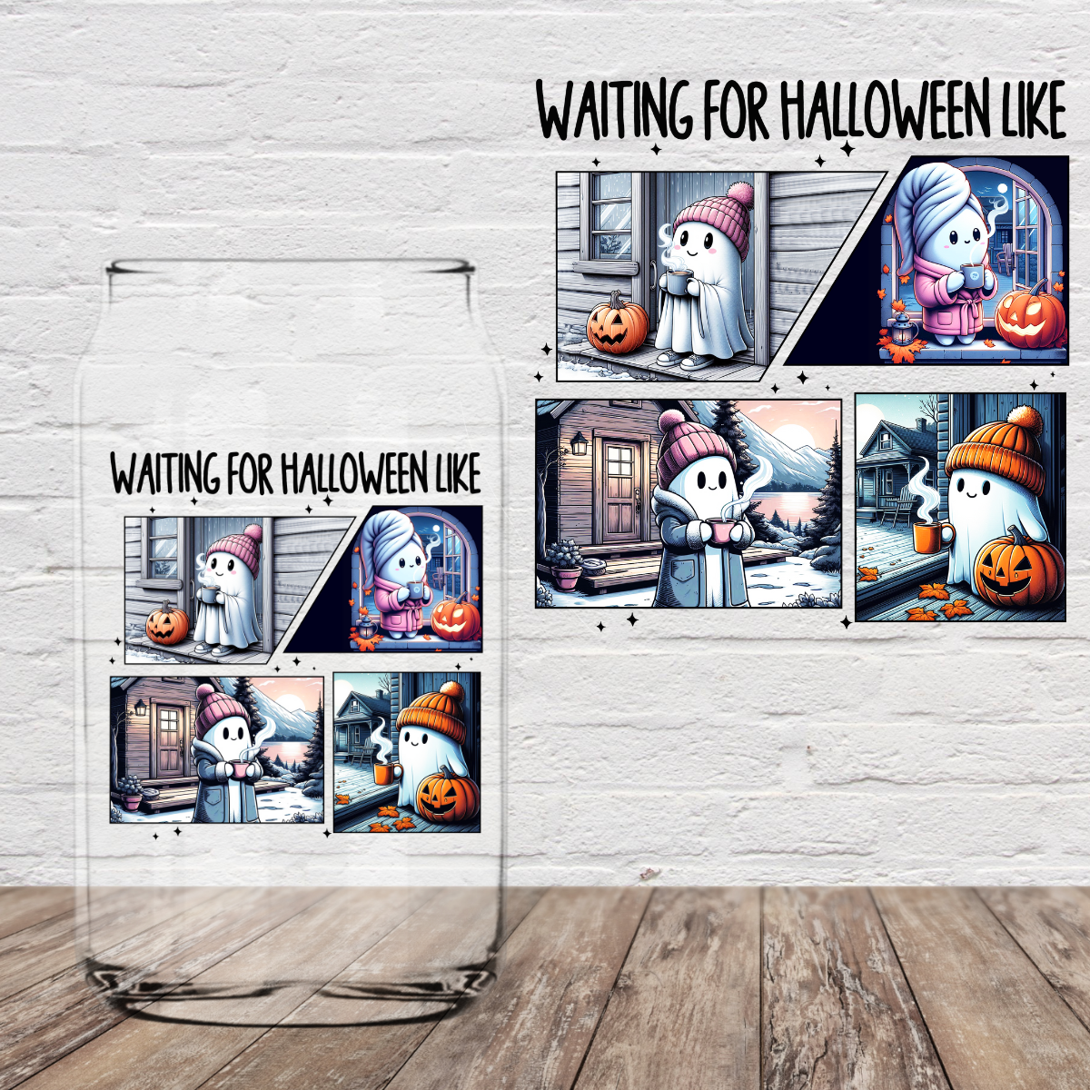 Ghostie Waiting For Halloween 4” UV DTF
