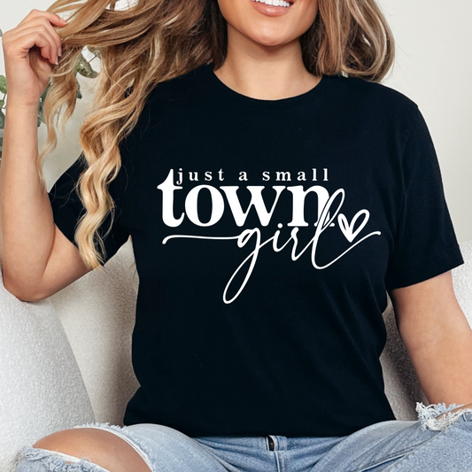 Small Town Girl WHITE SINGLE Color DTF Transfer