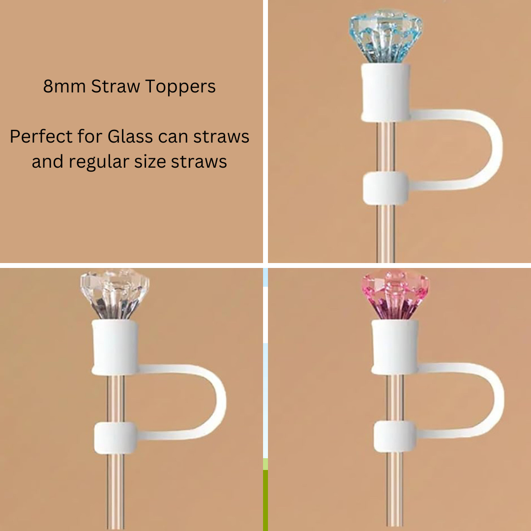 8mm Diamond Straw Topper