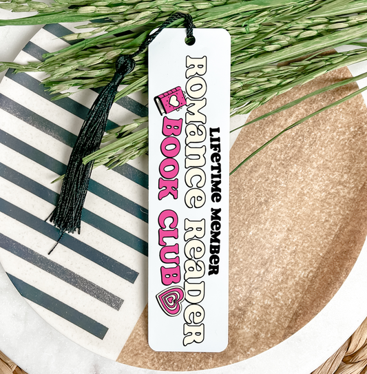 Lifetime Member Romance Reader Bookmark UV DTF Transfer