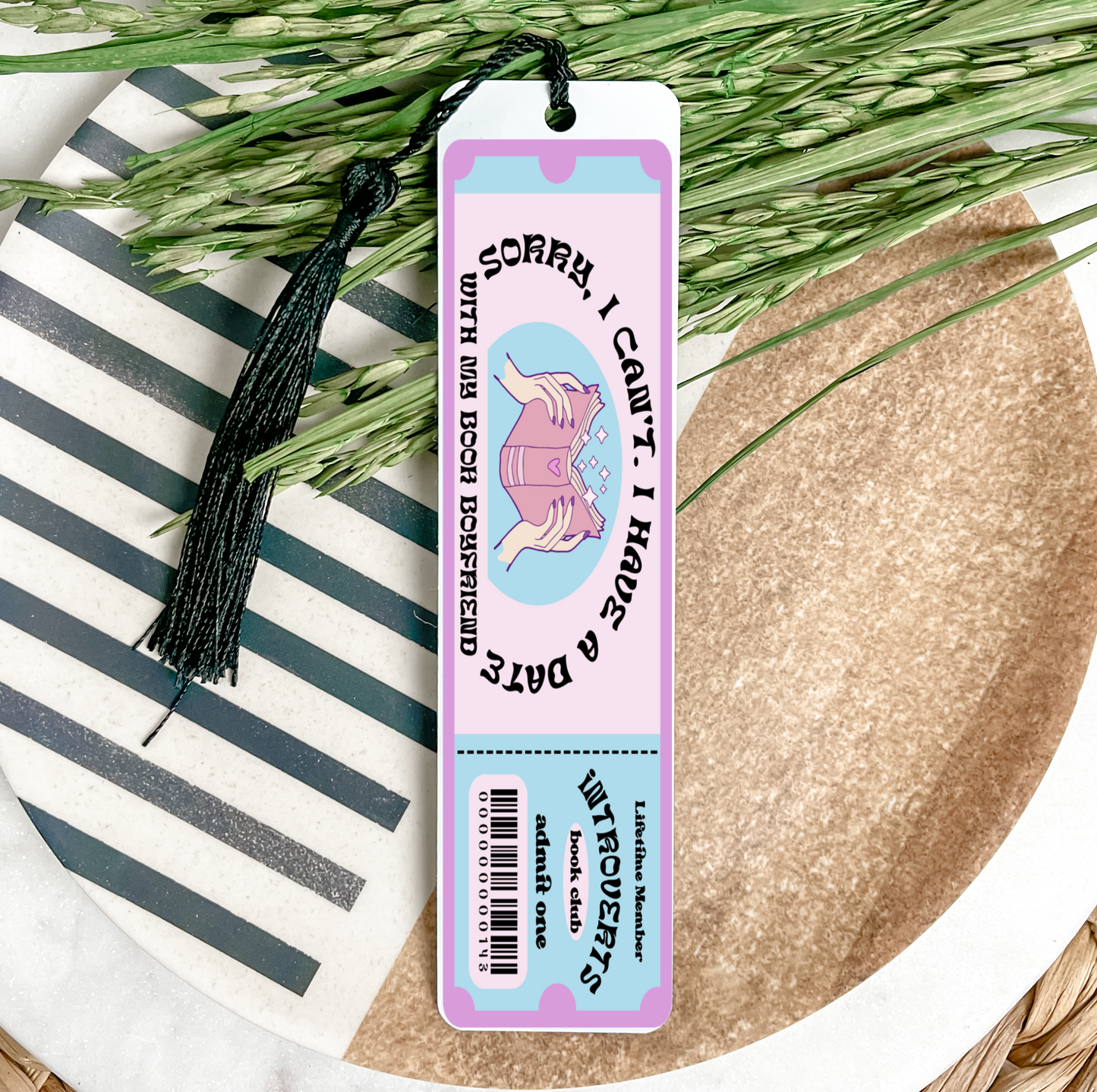 Sorry I Have a Date With My Book Boyfriend UV DTF Transfer for Bookmarks