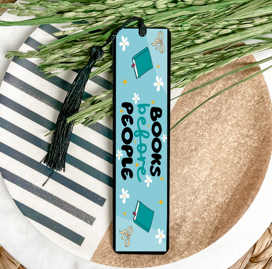 Books Before People UV DTF Bookmark DOUBLE SIDED