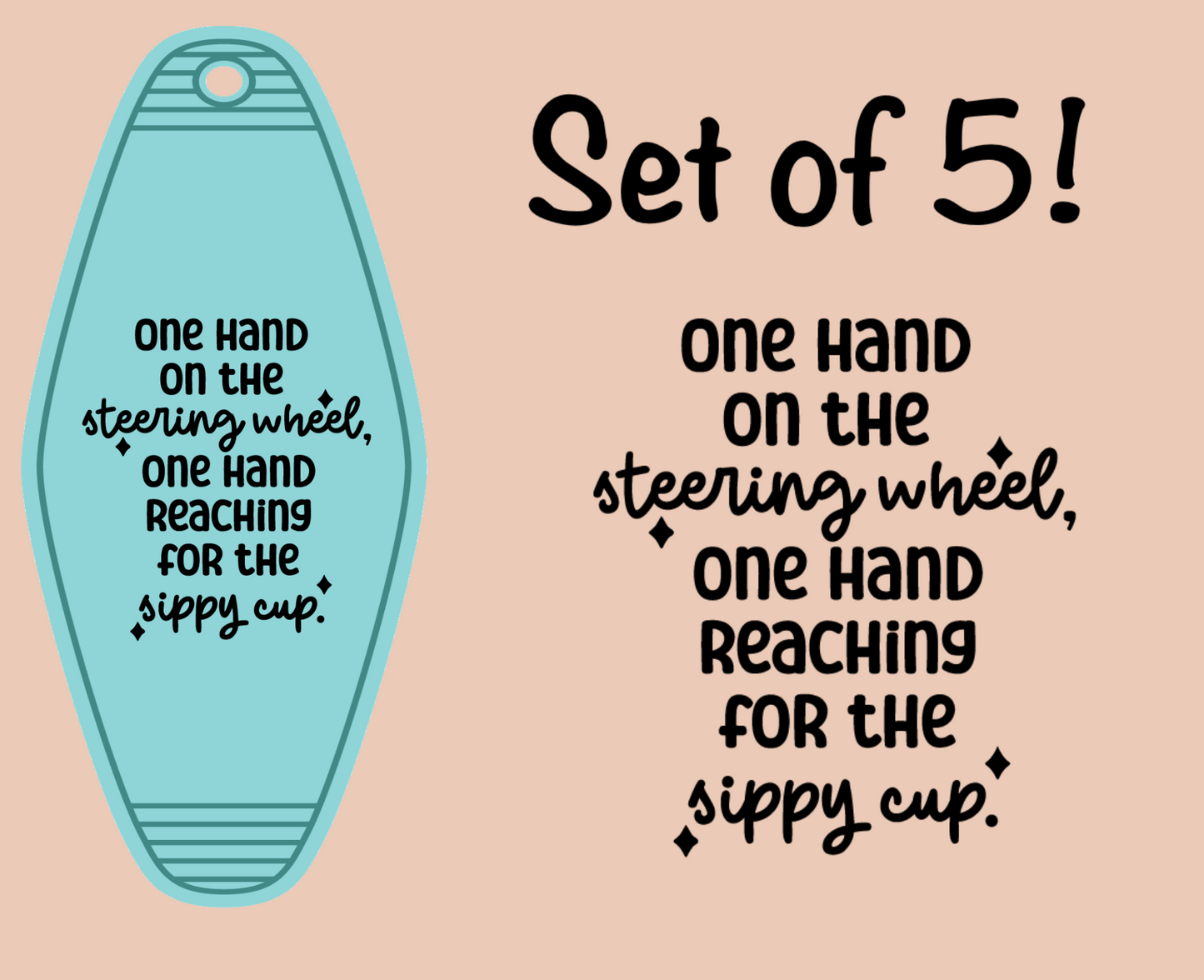One Hand On The Steering Wheel UV (MOTEL KEYCHAIN)