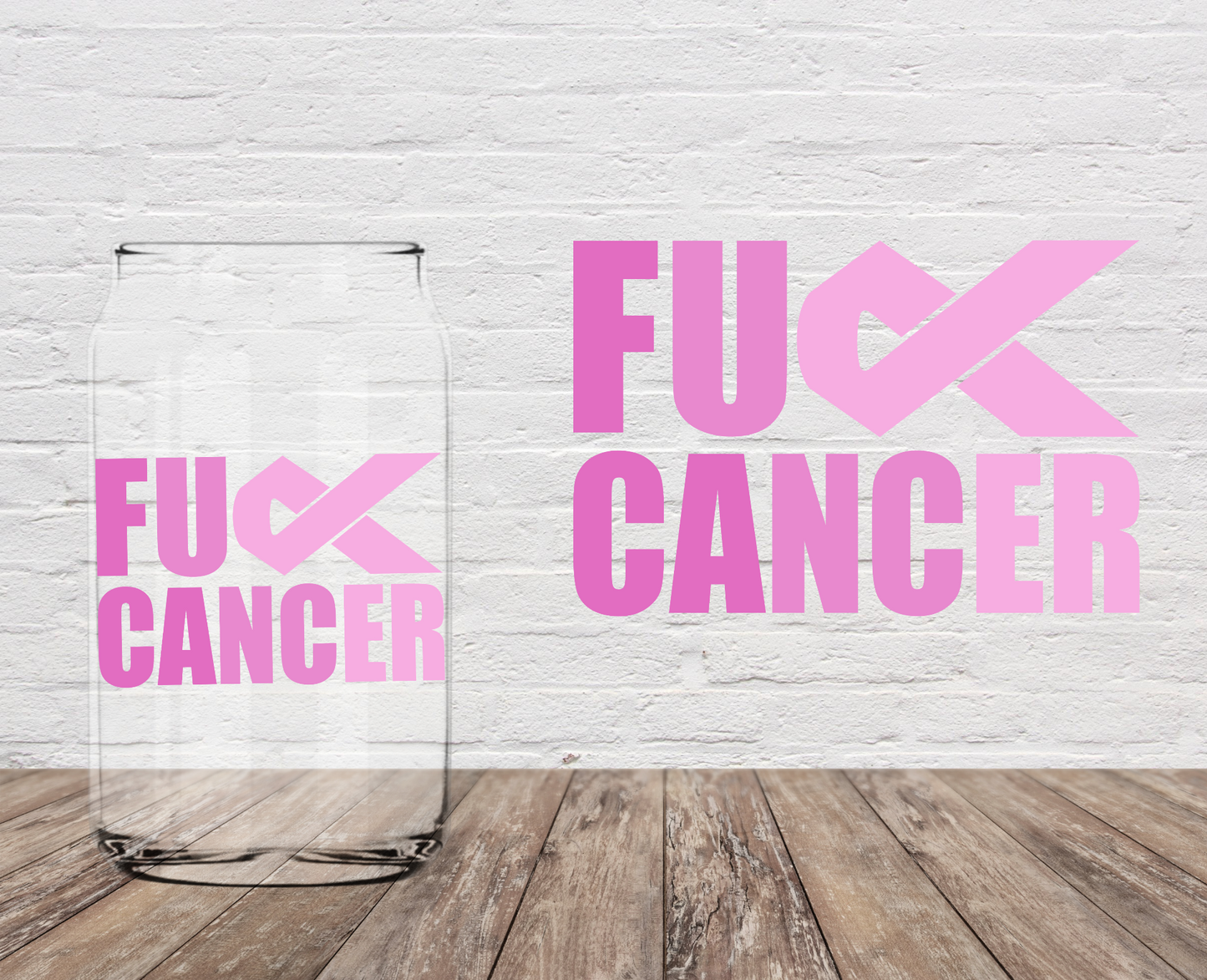 F U Cancer 4" UV DTF