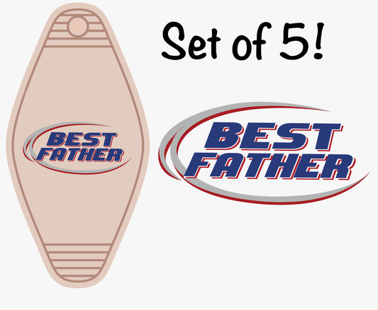 Best Father UV (MOTEL KEYCHAIN) LAST CHANCE