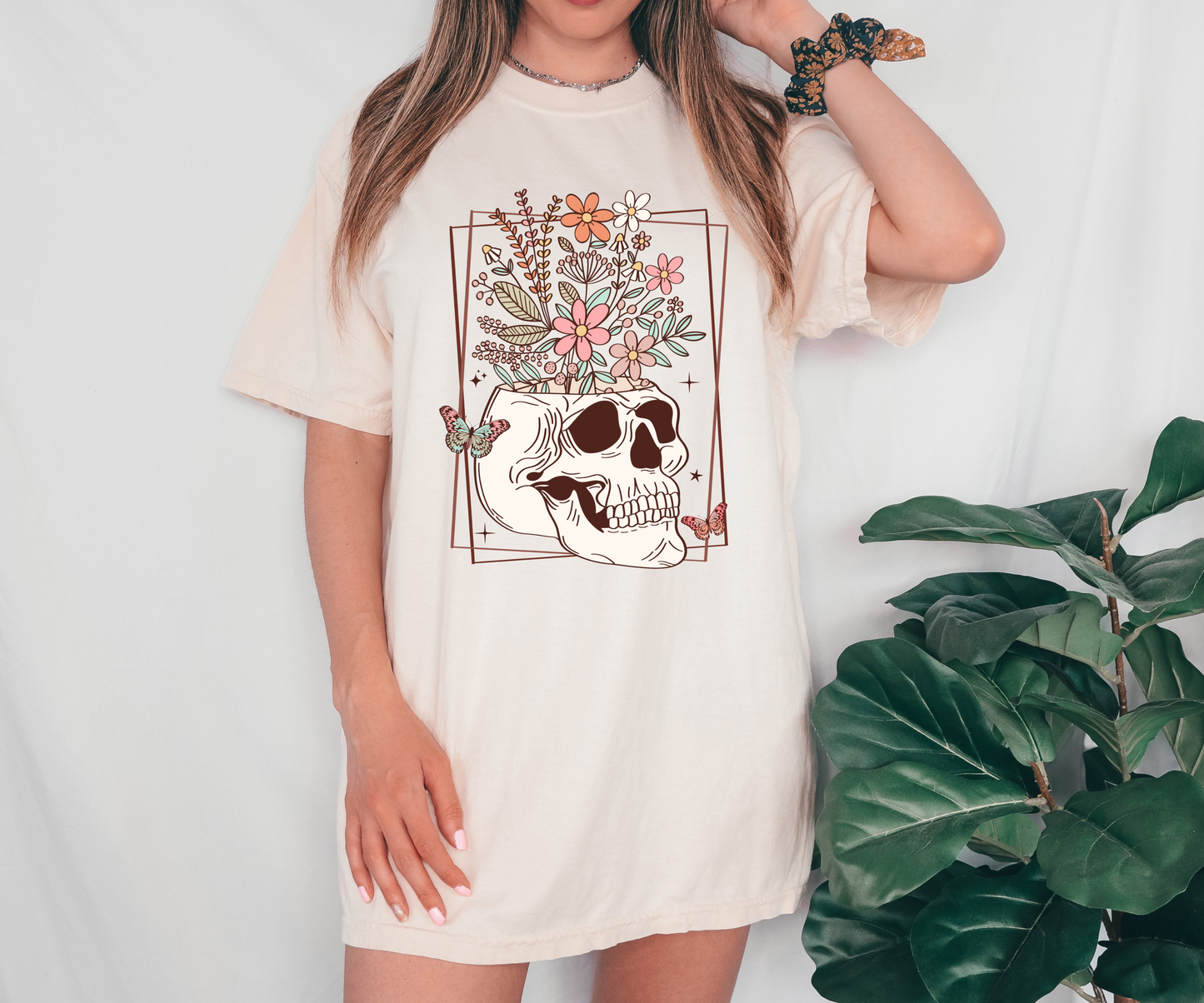 Floral Skull DTF