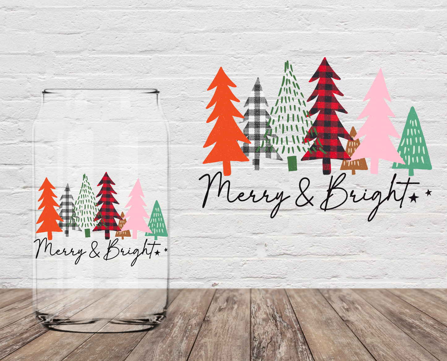 Merry & Bright 4" UV DTF
