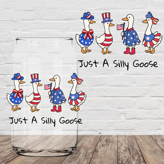 Silly Goose Patriotic 4" UV DTF