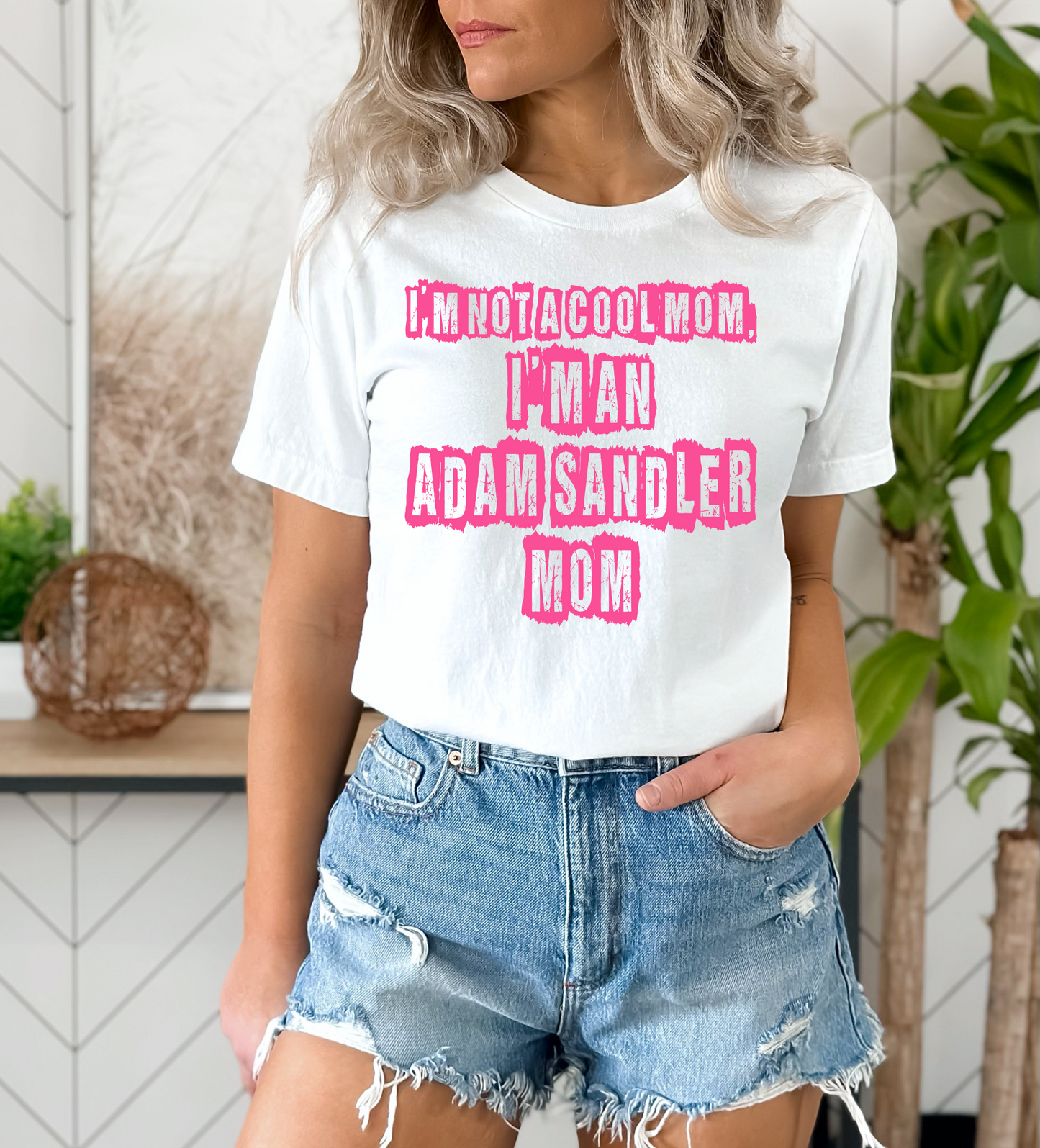 Im Not a Cool Mom Hot Pink Screen Print Transfer