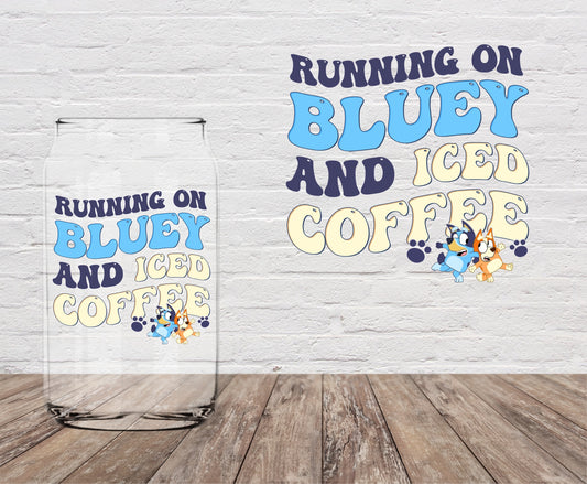 Running on Blue 4" UV DTF