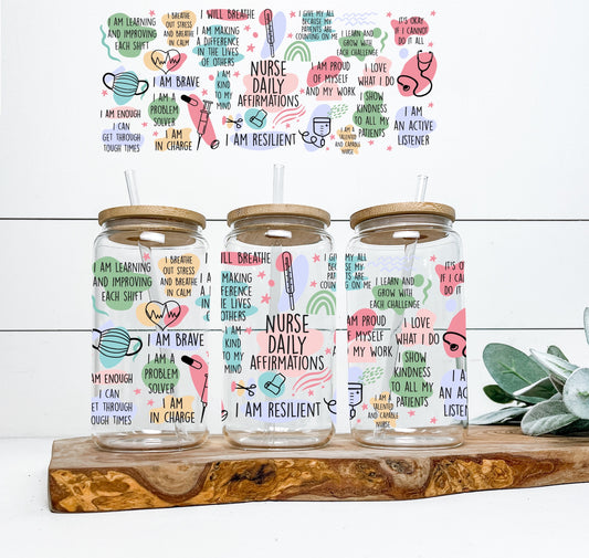 Nurse Daily Affirmation UV DTF Wrap