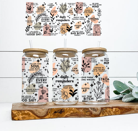 Daily Reminders (adult version) UV DTF