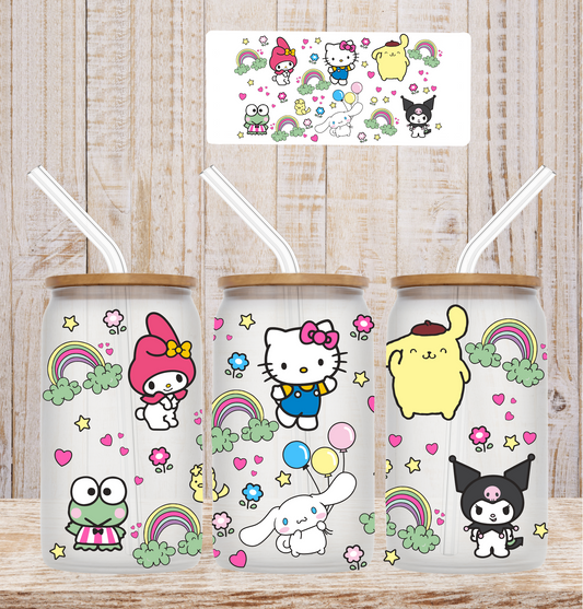 Cartoon Friends 16oz UV DTF