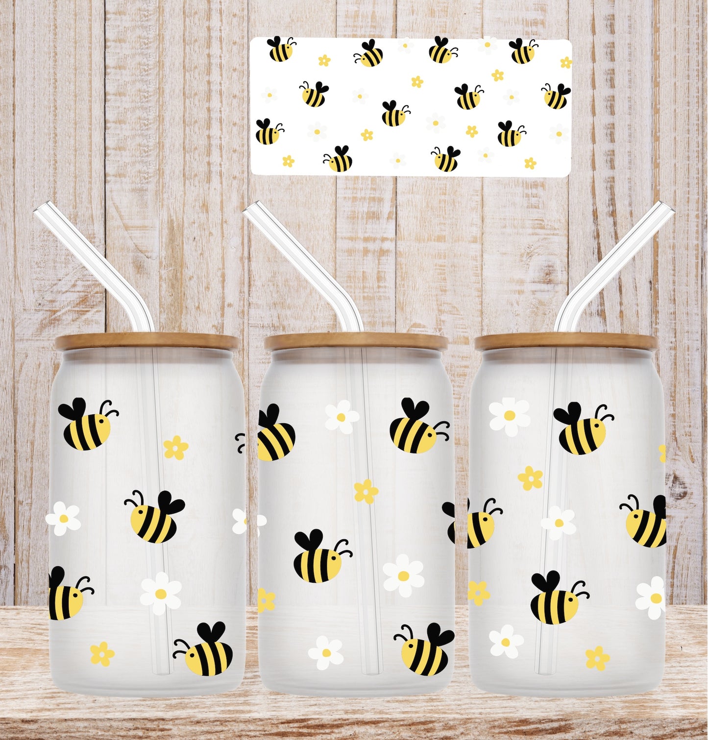 Bees 16oz UV DTF