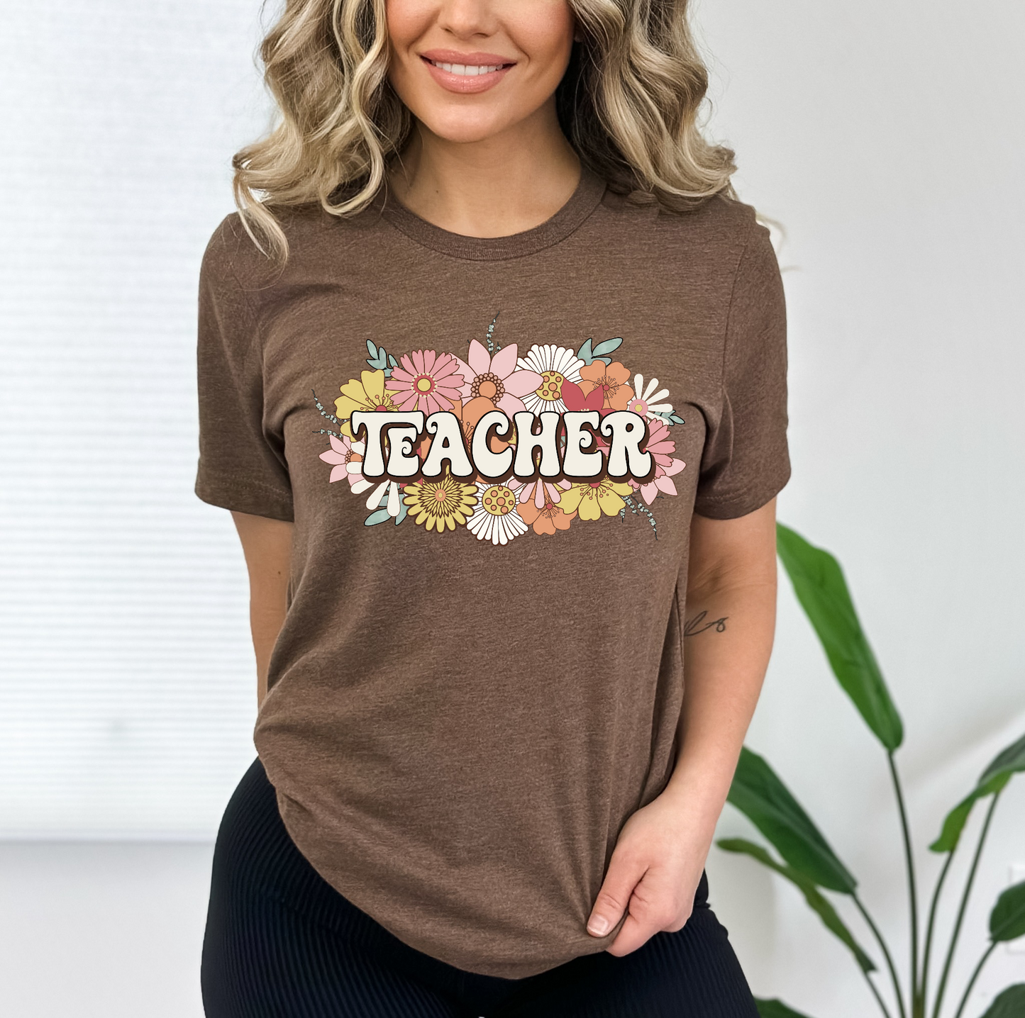 Floral Teacher DTF Transfer