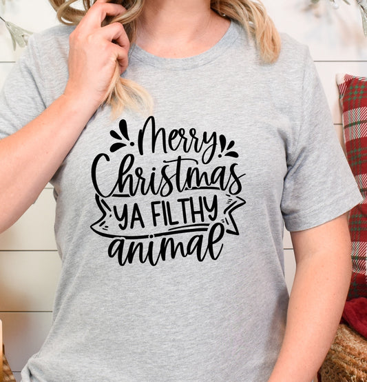 DRAFT Merry Christmas Filthy Animal Screen Print Transfer