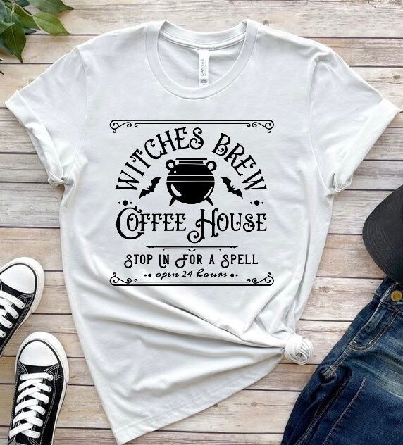 GOOD Witches Brew Coffee House Screen Print Transfer
