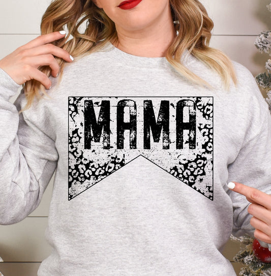 Leopard MAMA Screen Print Transfer