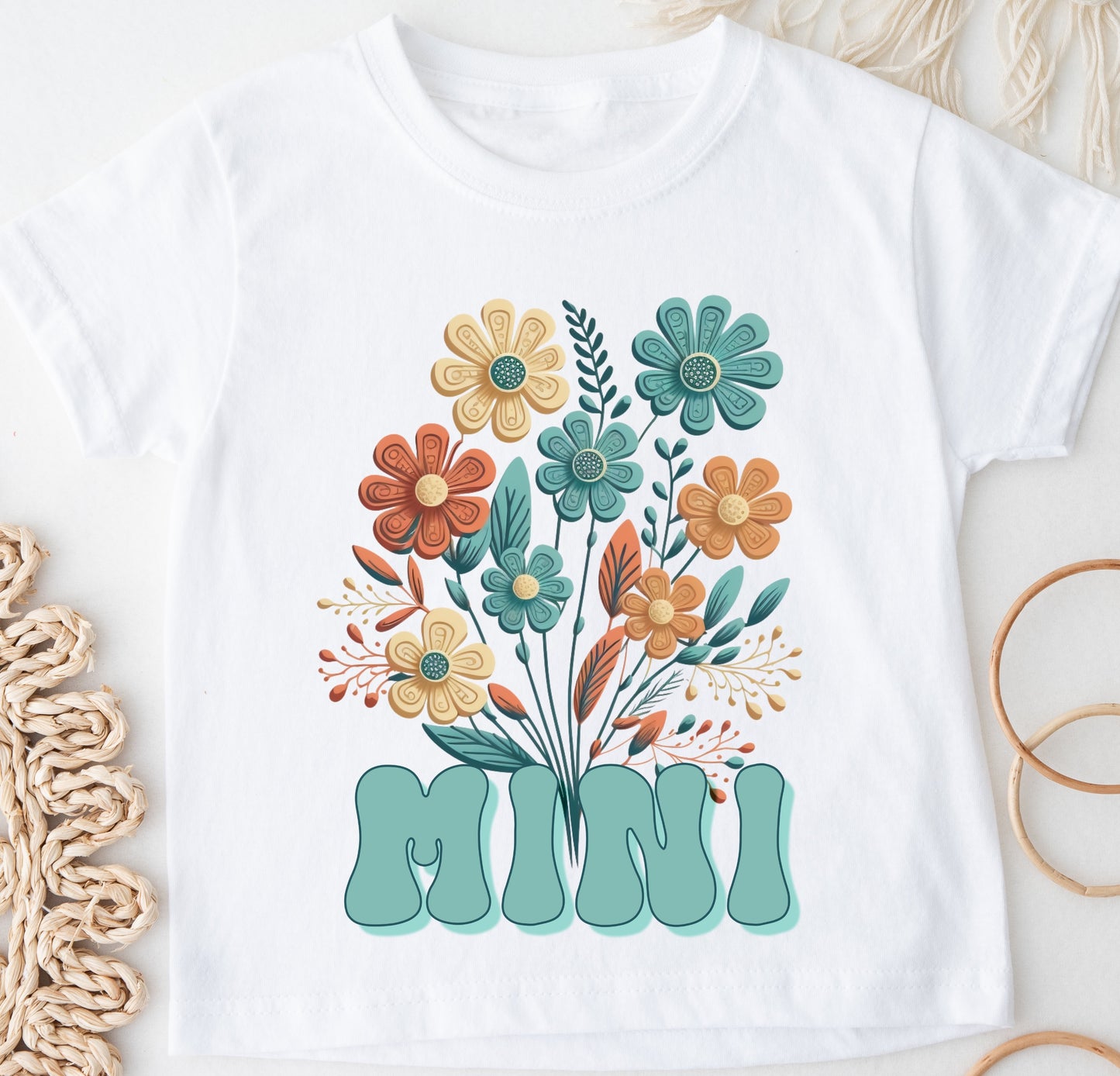 YOUTH Teal Mini Floral (mommy and me) DTF