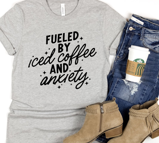 Fueled by Iced Coffee Screen Print Transfer