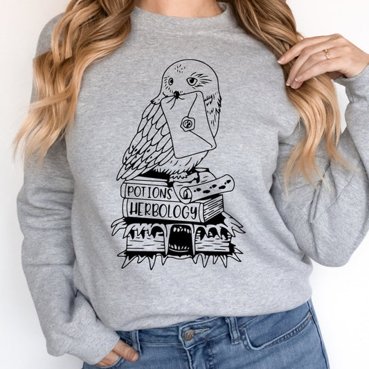 Wizard Owl Books Screen Print Transfer