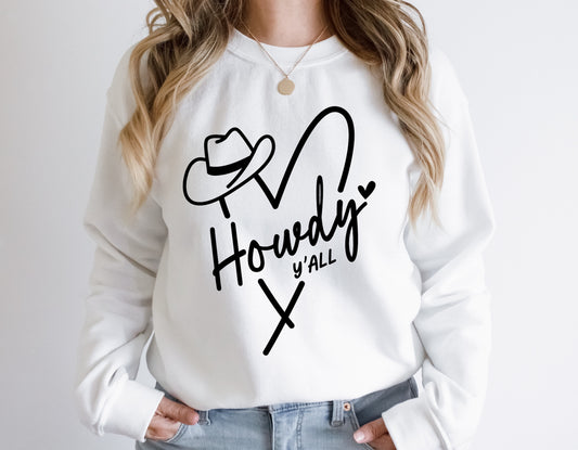 Howdy Heart Screen Print Transfer