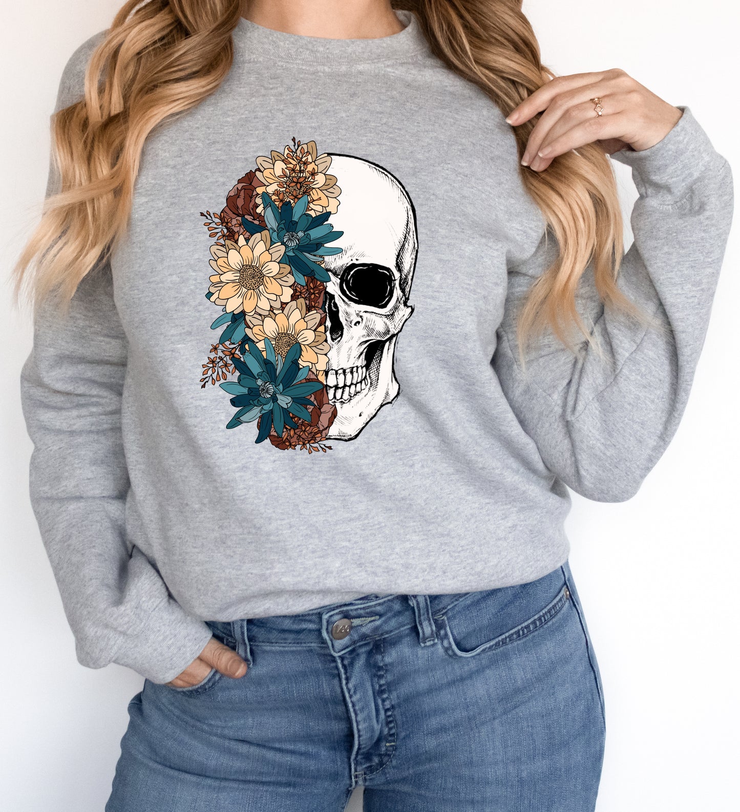 Floral Skull DTF