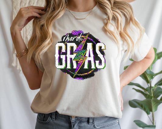 Mardi Gras Lightning Circle LAST CHANCE DTF
