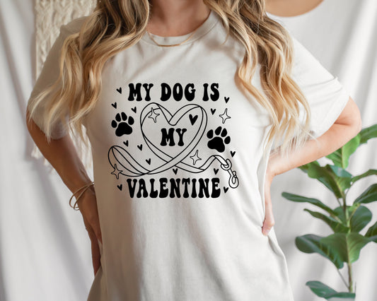 My Dog is my Valentine Screen Print Transfer