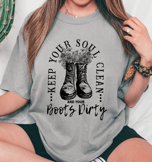 Keep Your Soul Clean Screen Print Transfer