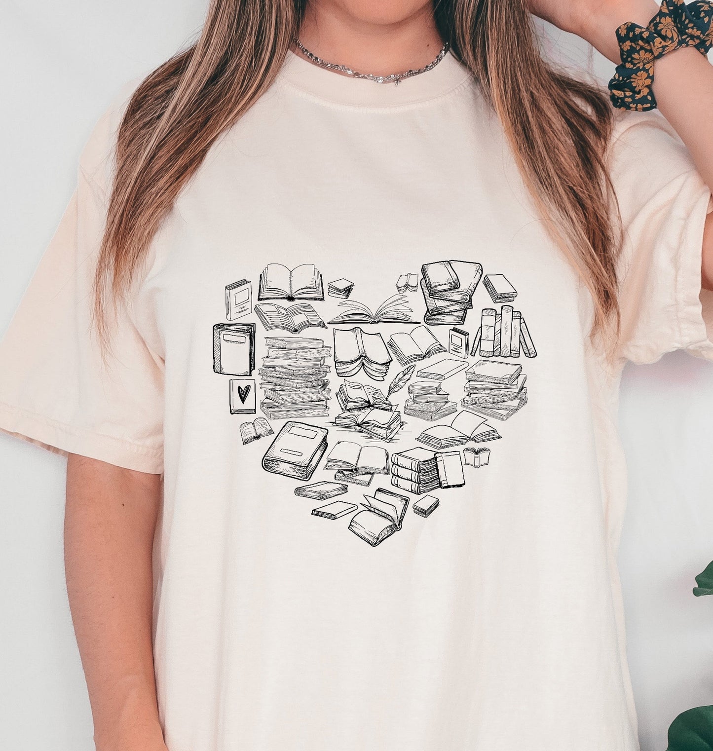 Book Heart Screen Print Transfer