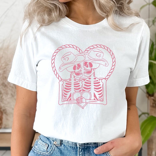 Western Heart Pink Screen Print Transfer