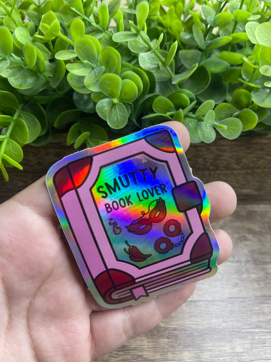 Smutty Book Lover Holographic Vinyl Sticker